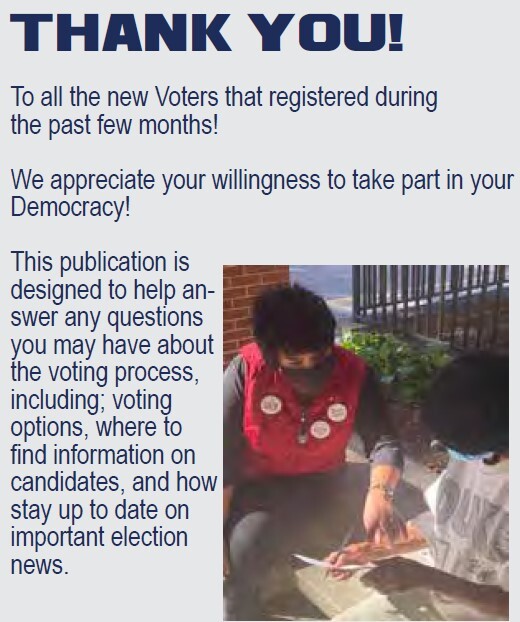 Thank you message to newly registered voters