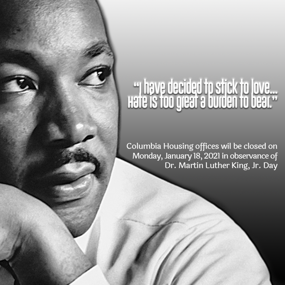 CH Offices closed on January 18, 2021 for MLK Day