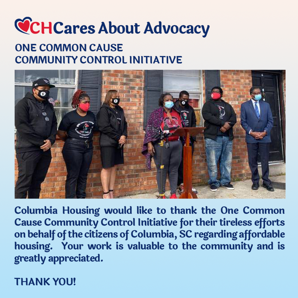 Thanks to One Common Cause Community Control Initiative