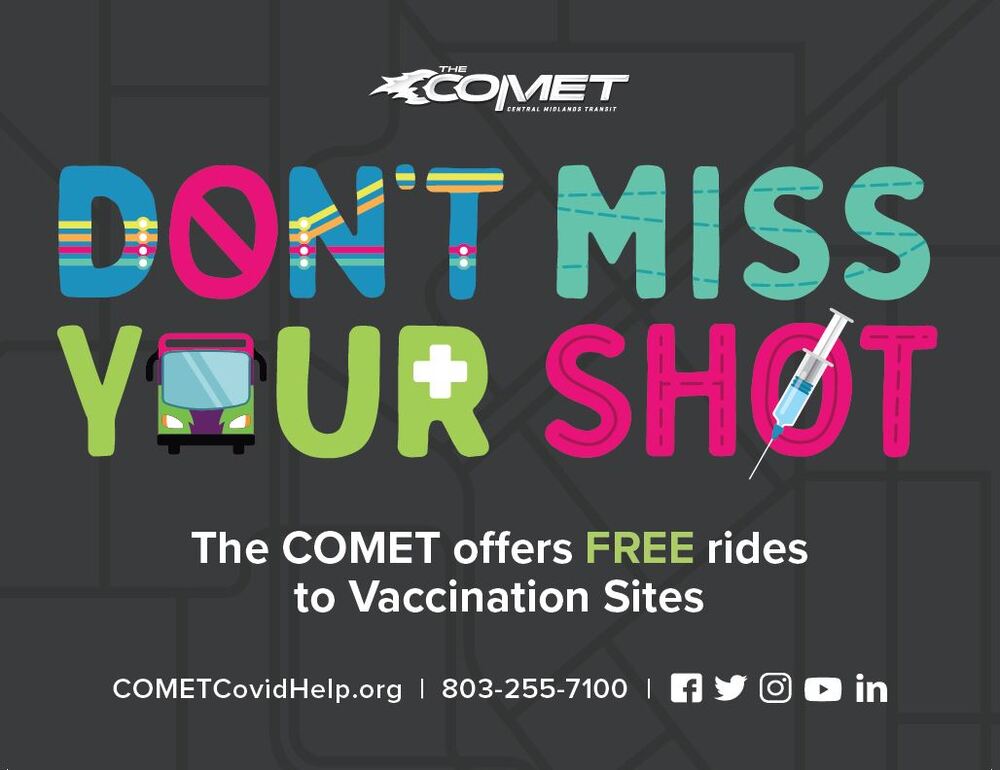 COMET offers free rides to COVID19 vaccination sites
