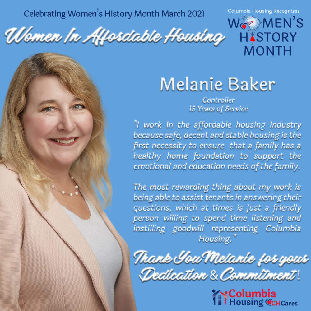 Women's History Month Recognition - Melanie Baker