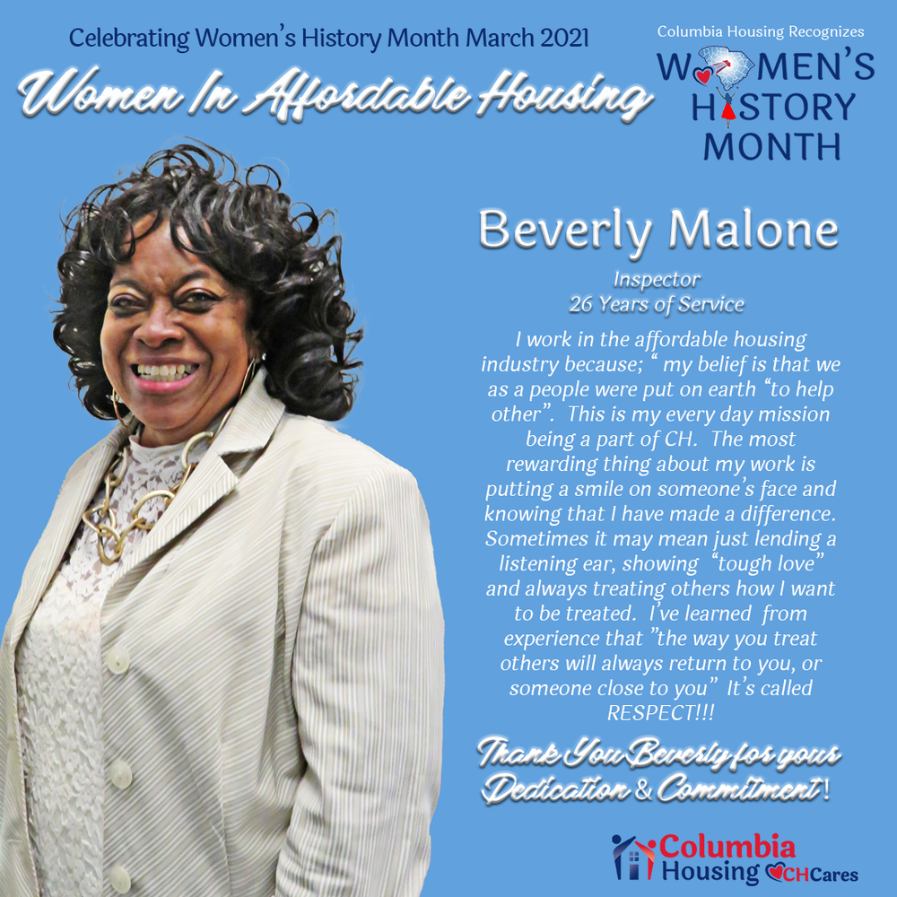 Celebrating Women in Affordable Housing - Beverly Malone