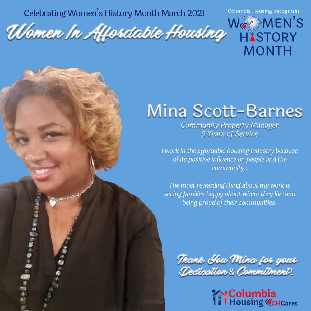 Celebrating Women in Affordable Housing - Mina Scott-Barnes