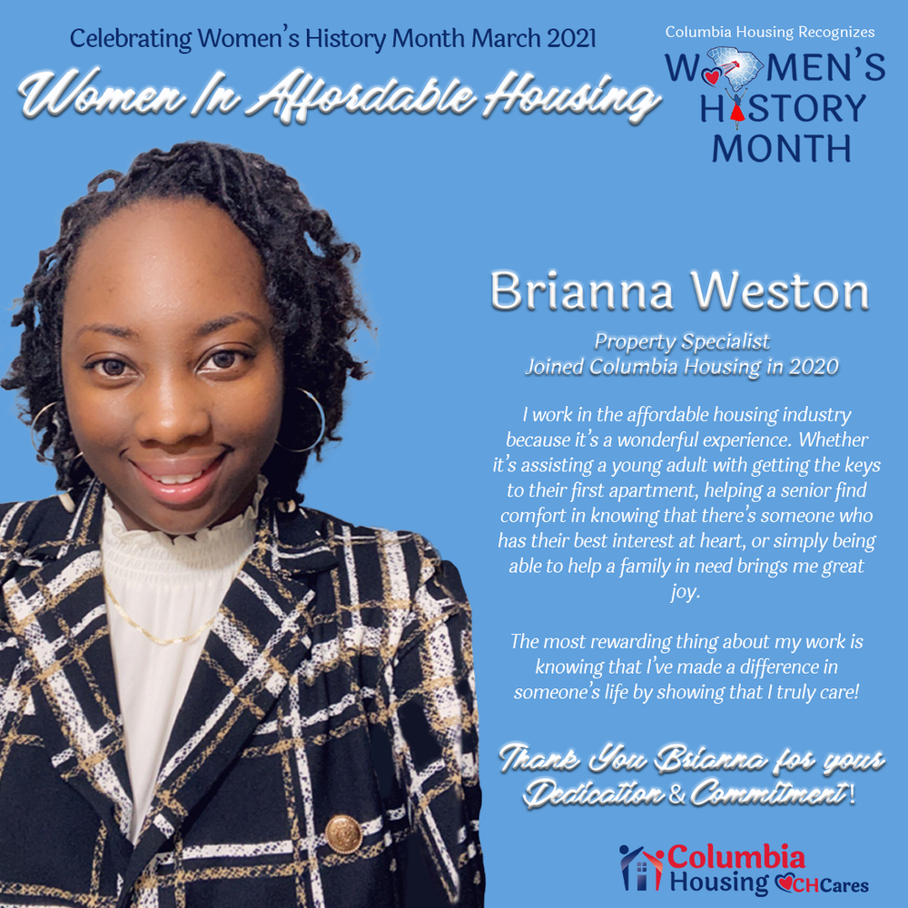 Celebrating Women in Affordable Housing - Brianna Weston