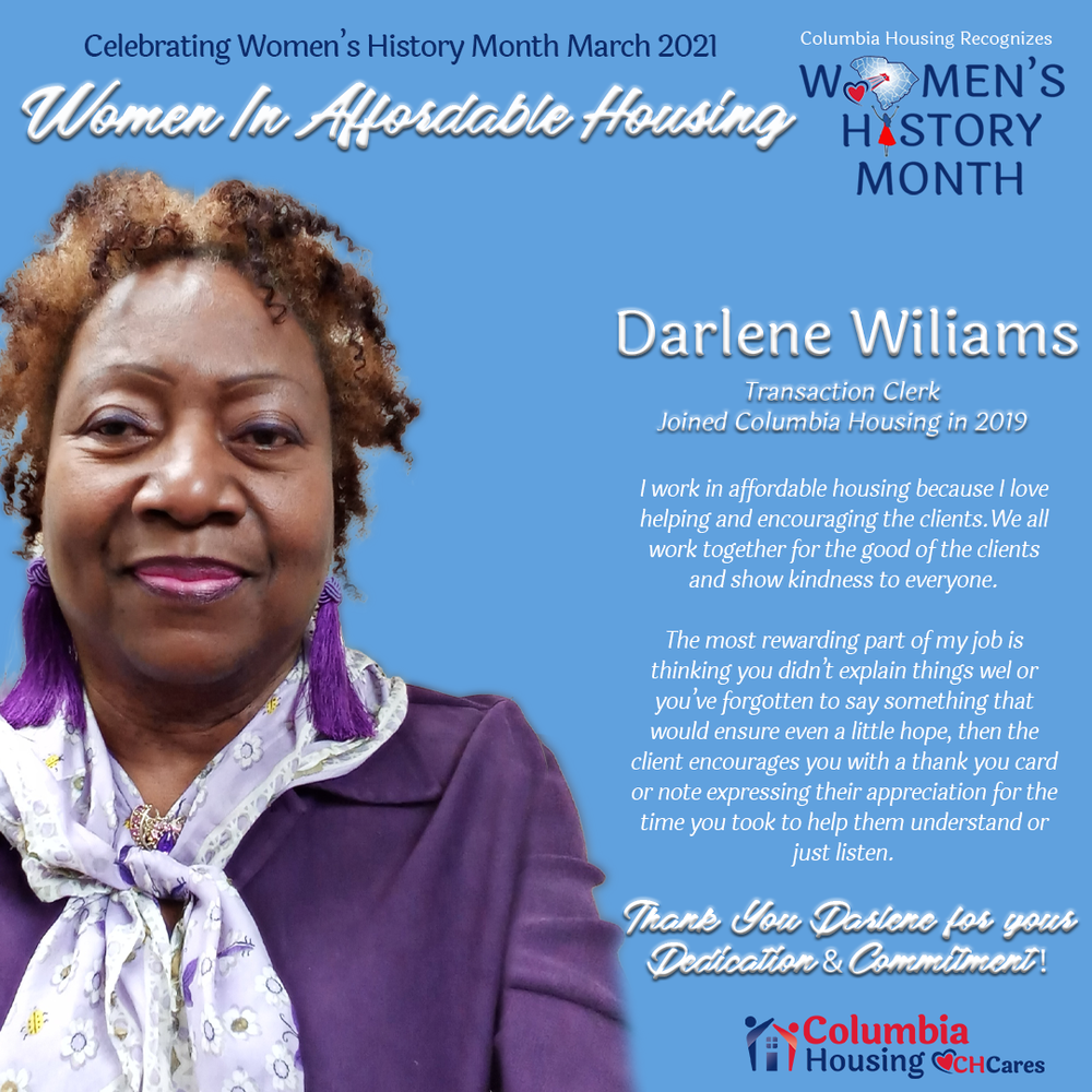 Celebrating Women in Affordable Housing - Darlene Williams