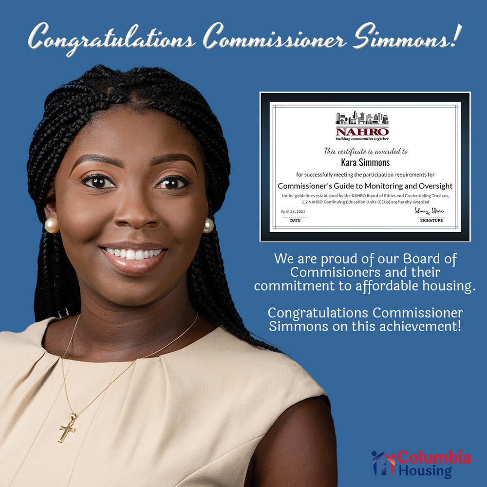 Congratulations Commissioner Simmons