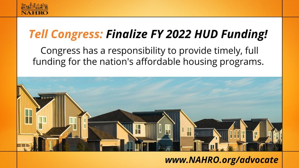 Tell Congress to finalize FY 2022 HUD Funding