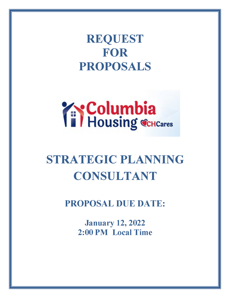 cover page strategic plan rfp