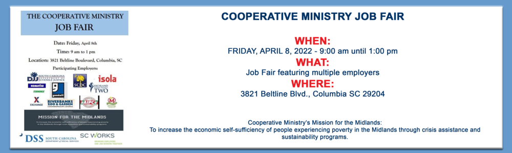 Job fair sponsored by Cooperative Ministries