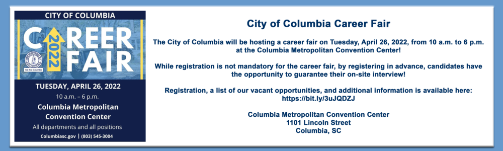 hiring information for city of columbia