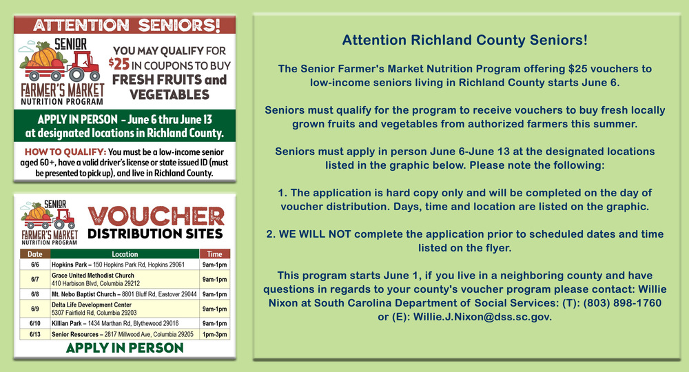 Senior Farmers Market Nutrition program taking applications now