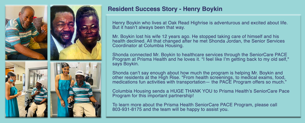 Resident Henry Boykin getting healthier with help from Senior Service Coordinator