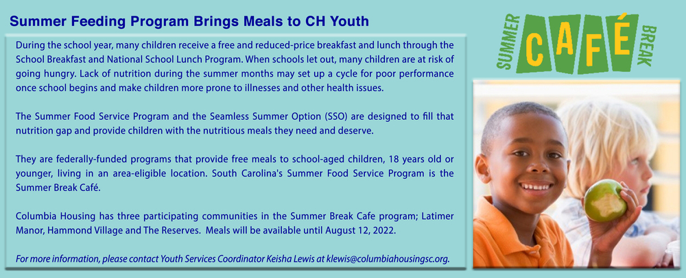 CH hosts 3 summer feeding sites for school aged children