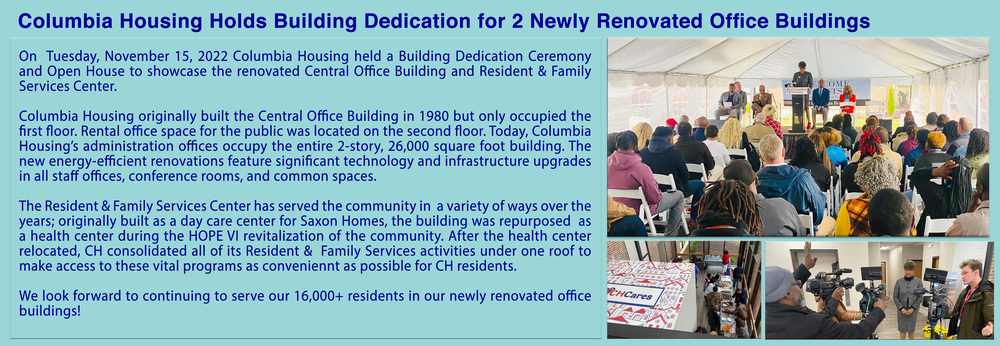 CH dedicates newly renovated main office and Resident & Family Services Center