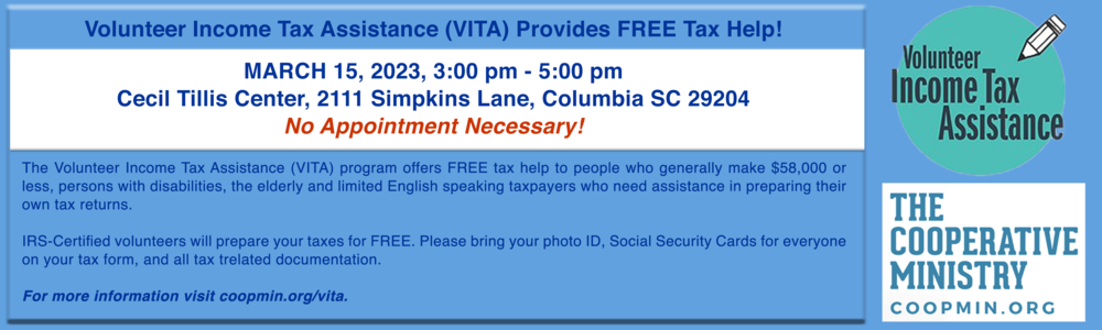 Free tax services available through Cooperative Ministries 