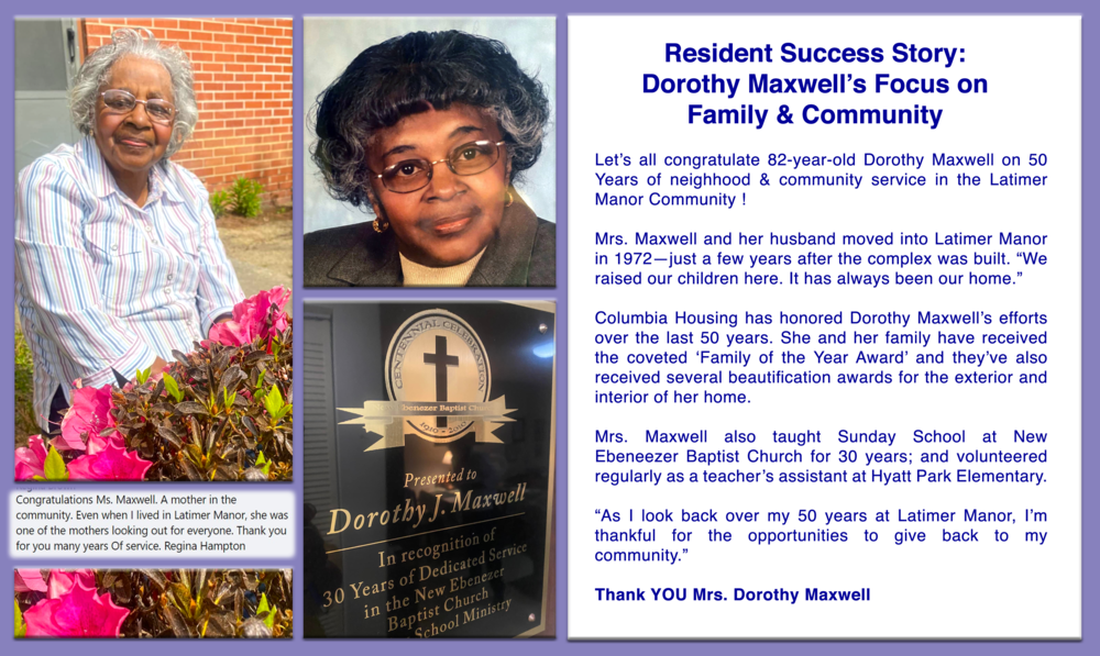 Resident Spotlight Dorothy Maxwell