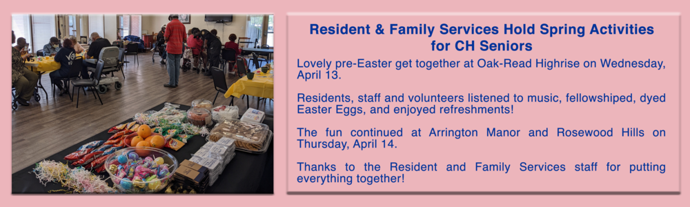 Highrise residents enjoy spring activities