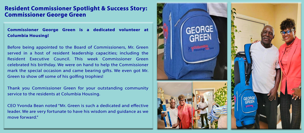 Commissioner Green celebrates
