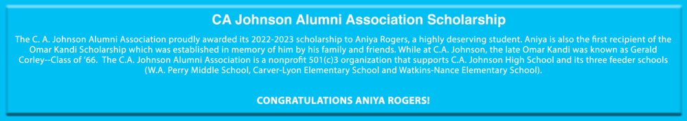 Anita Rogers wins CA Johnson Alumni Association Scholarship