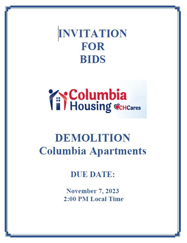 RFP Demolition of Columbia Apartments