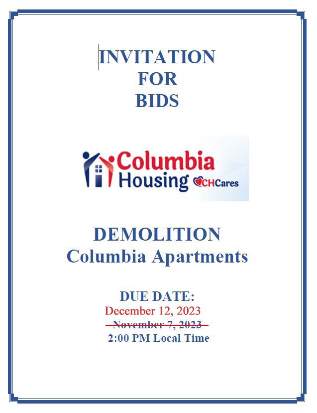 Columbia Apartments Demolition RFP