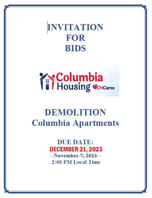 Deadline extended for Columbia Apartments demolition