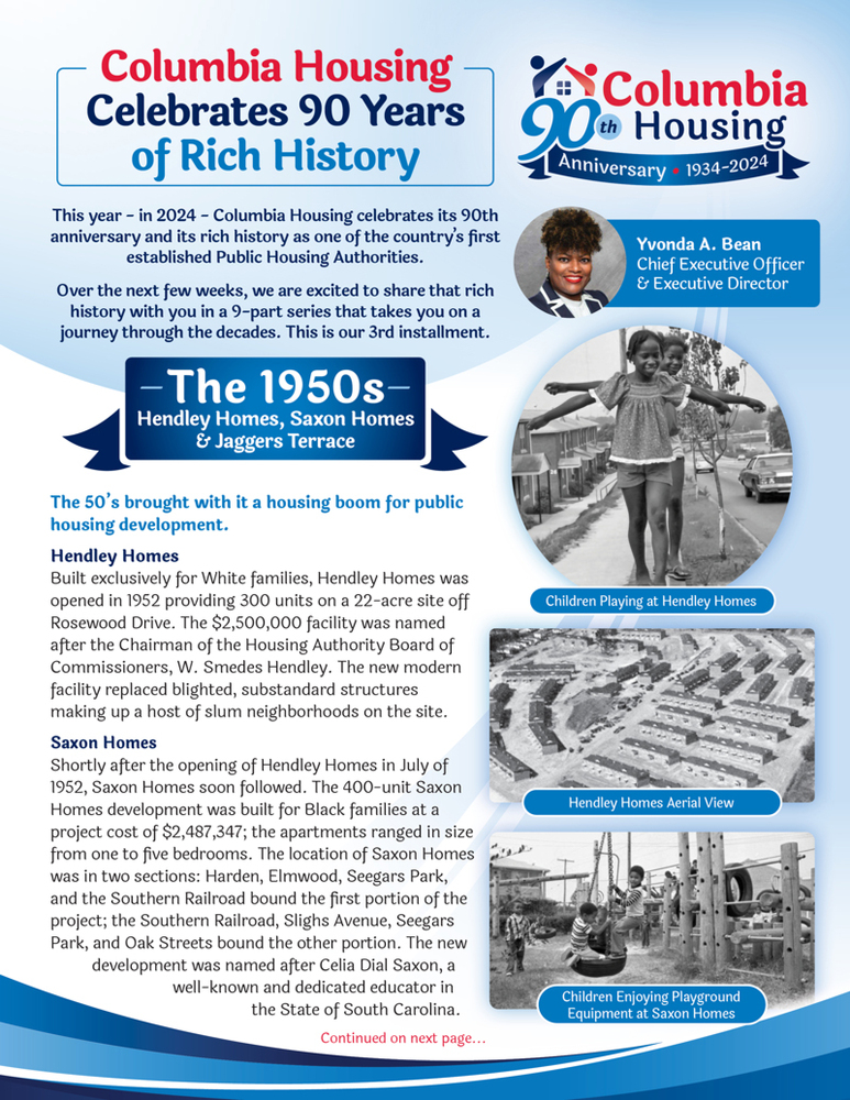 90th Anniversary Eblast - The1950s page 1 - content below the images